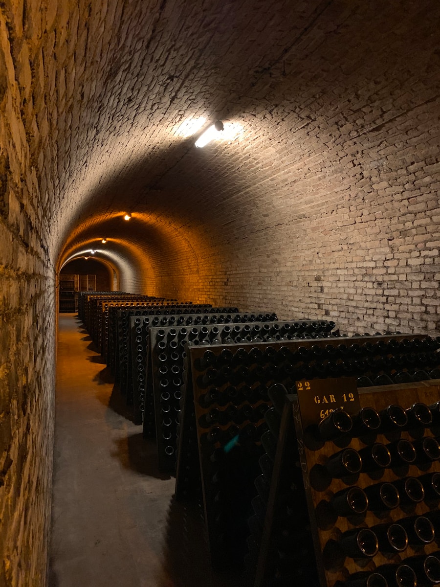Photo by Lomig brown wooden wine racks